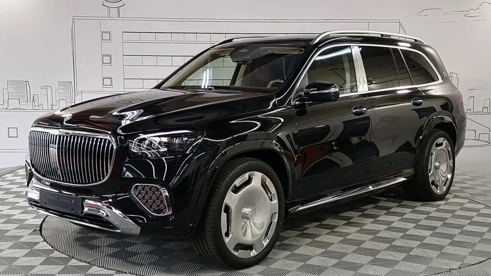 Mercedes-Benz Maybach GLS 600 4MATIC двигатель 4 литра (558 л.с.) Черный