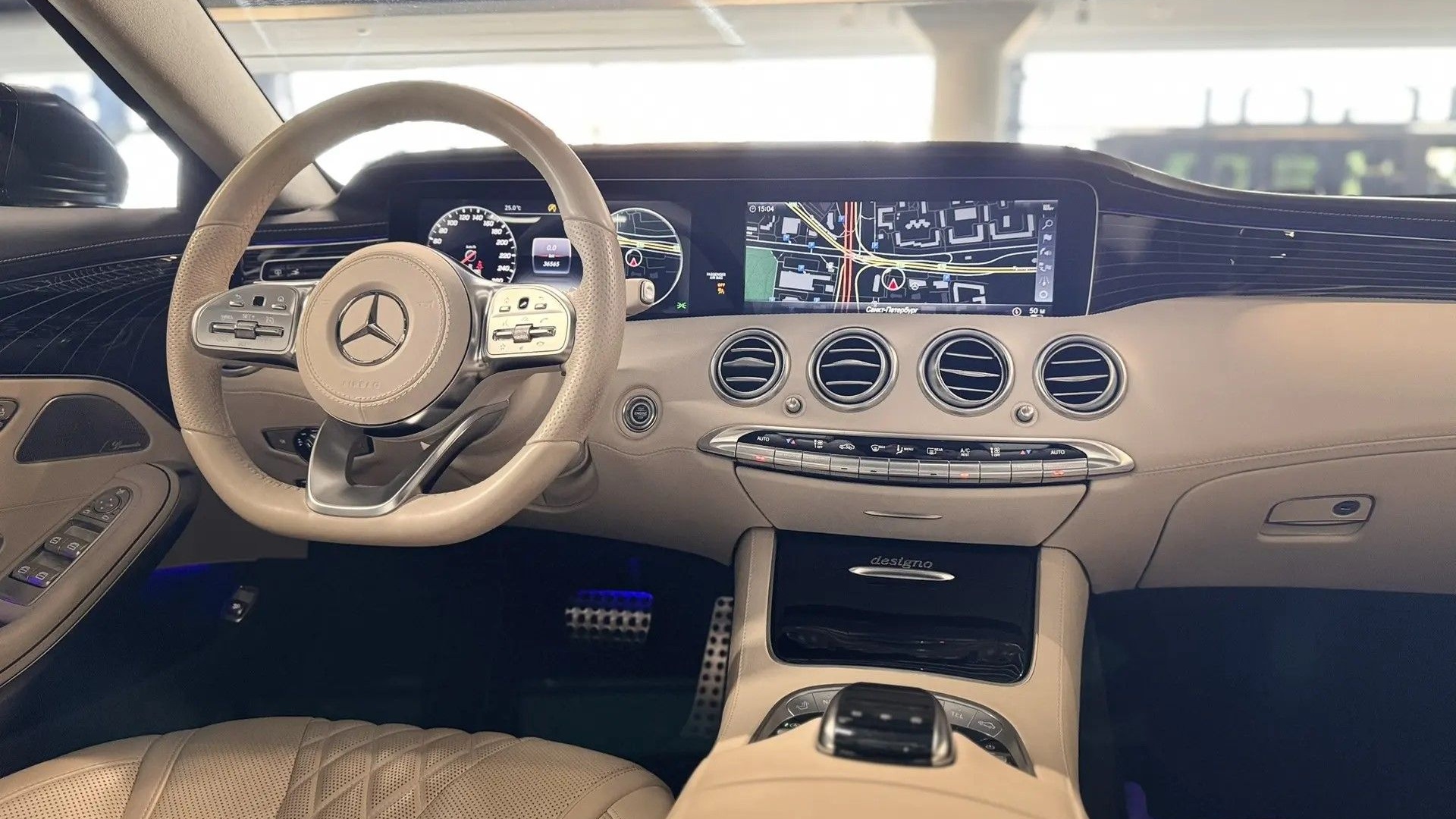 Mercedes-Benz S 450 4MATIC Купе двигатель 3 литра (367 л.с.) Синий