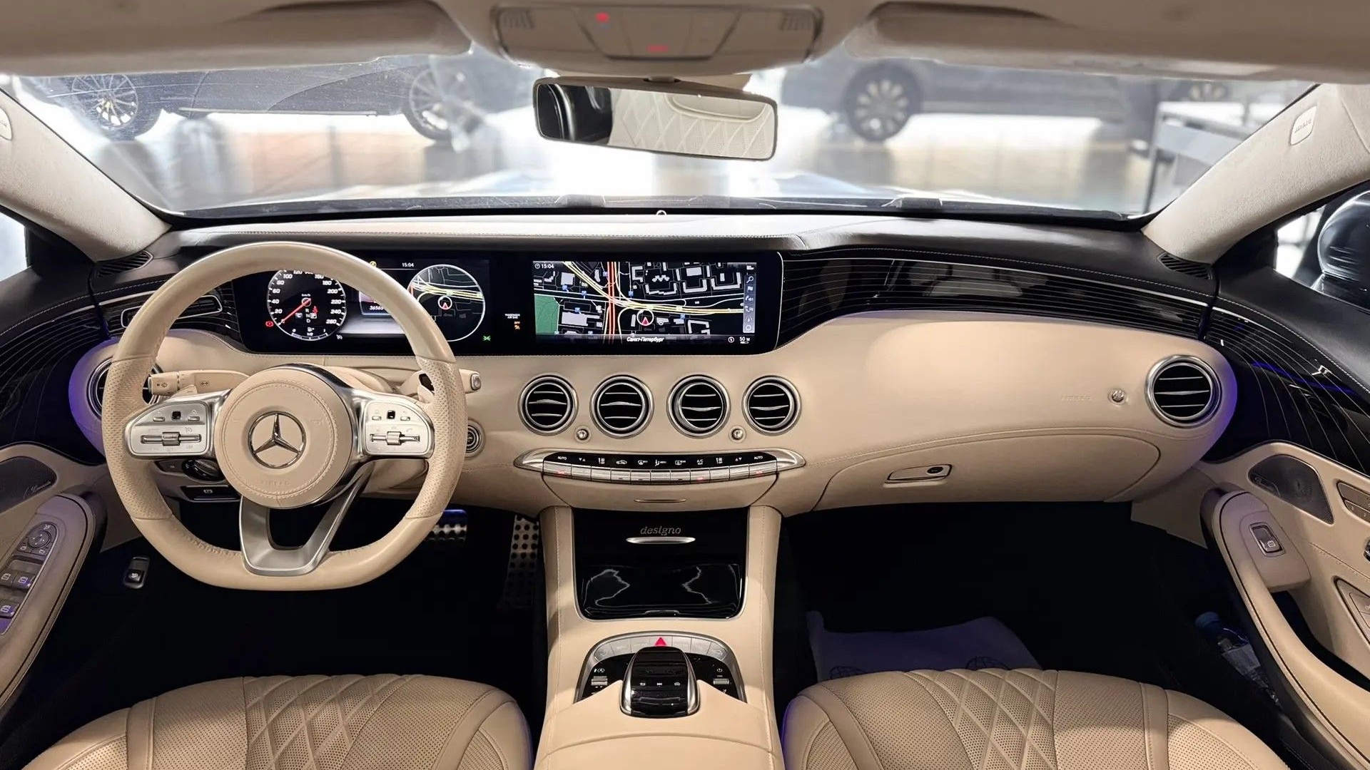 Mercedes-Benz S 450 4MATIC Купе двигатель 3 литра (367 л.с.) Синий