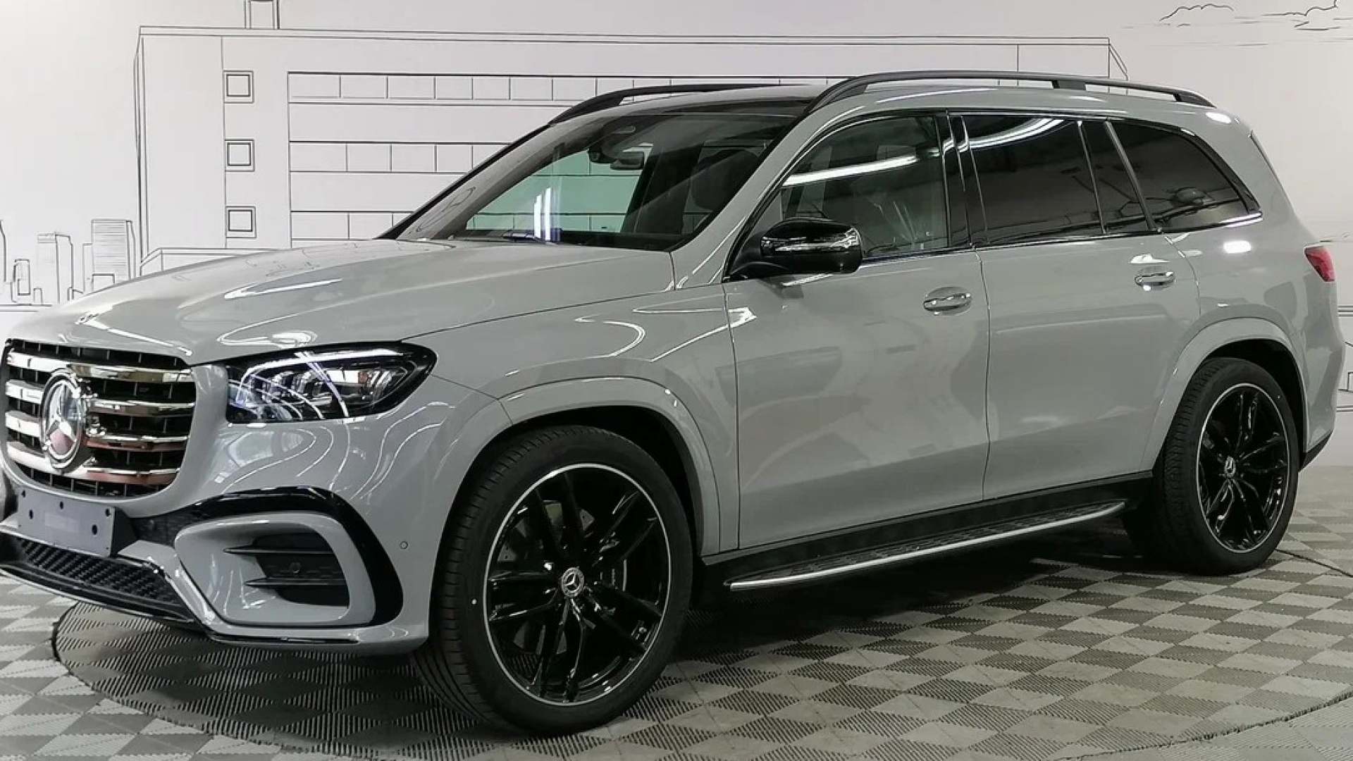 Mercedes-Benz GLS 450 d 4MATIC комплектация Sport Plus двигатель 3 литра (367 л.с.) Серый